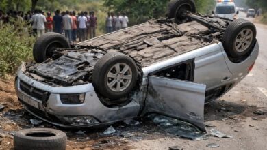 Rajasthan Accident: सड़क हादसों से सनसनी, कार पलटने से पति-पत्नी की मौत, युवक के सिर के टुकड़े सड़क पर फैले