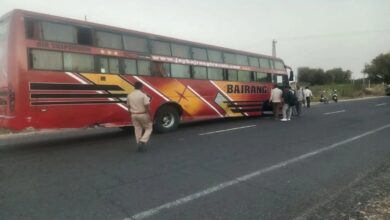 जैसलमेर-अहमदाबाद बस का टायर निकला, बड़ा हादसा टला
