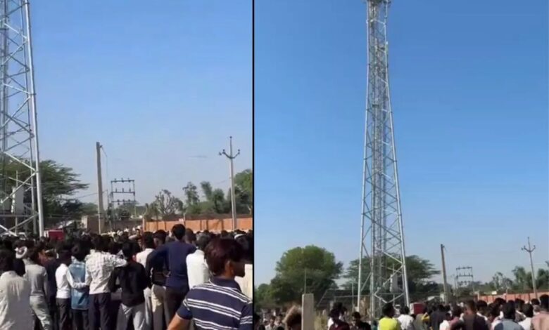 प्रेमी से शादी करवा दो, गांव में 150 फीट टॉवर पर चढ़ी युवती, 5 घंटे चला हाई वोल्टेज ड्रामा